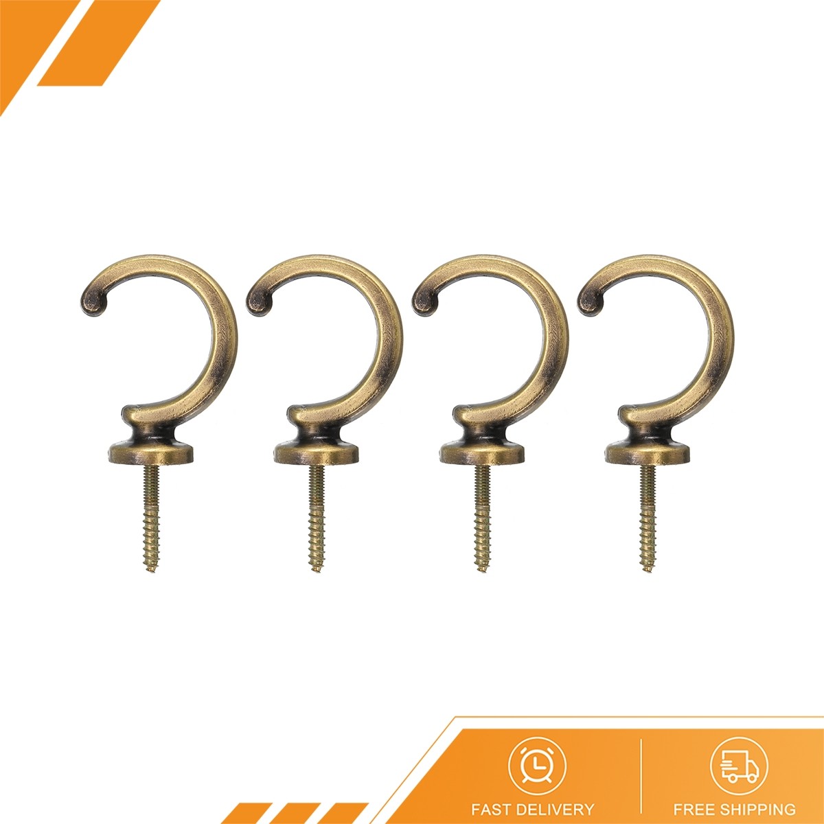 4Pcs Aluminum Curtain Holdback Wall Mount Bronze