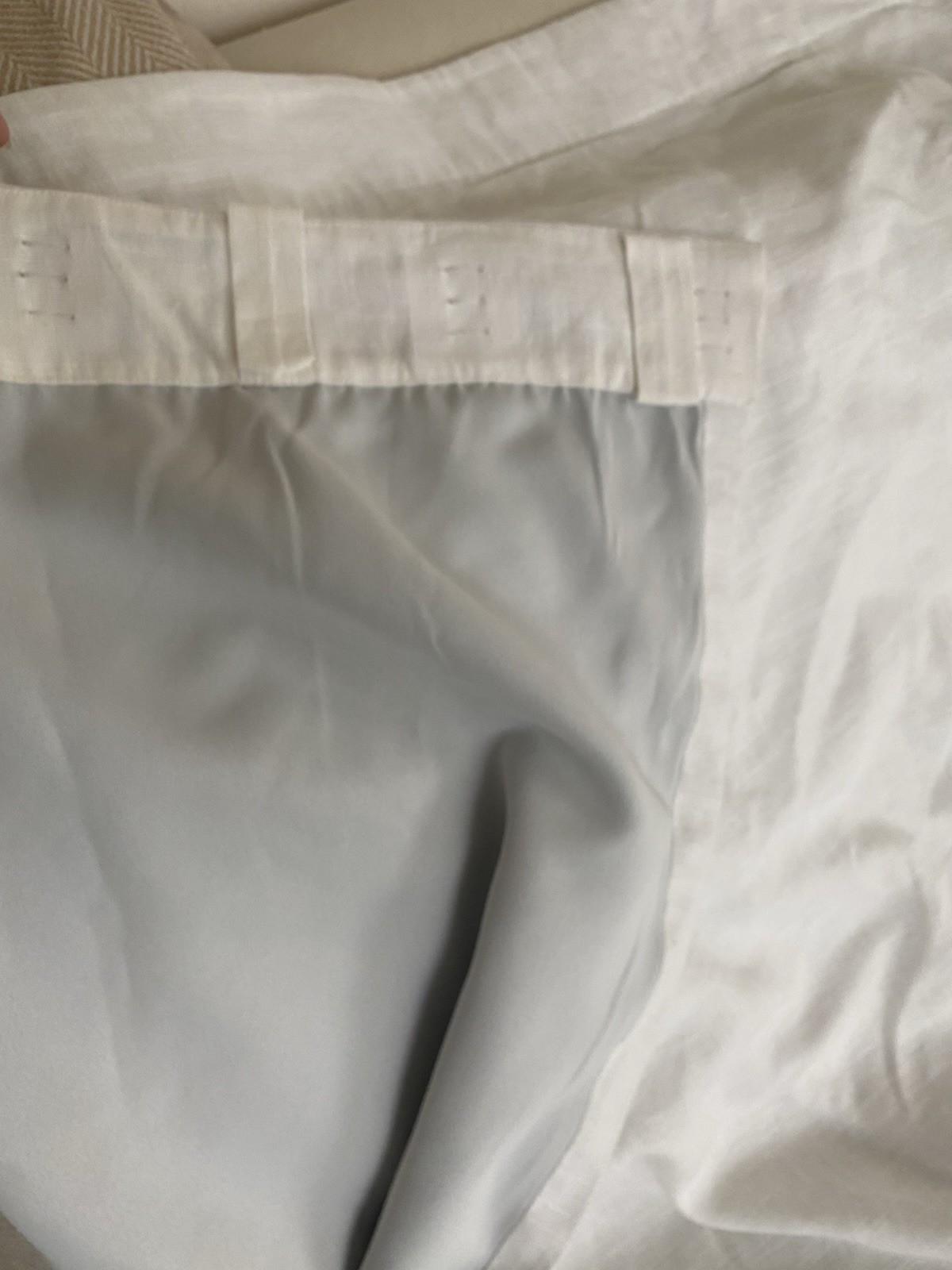 Pottery Barn Emery Linen Curtain~White~ 100″ W x 84″ L~ LF