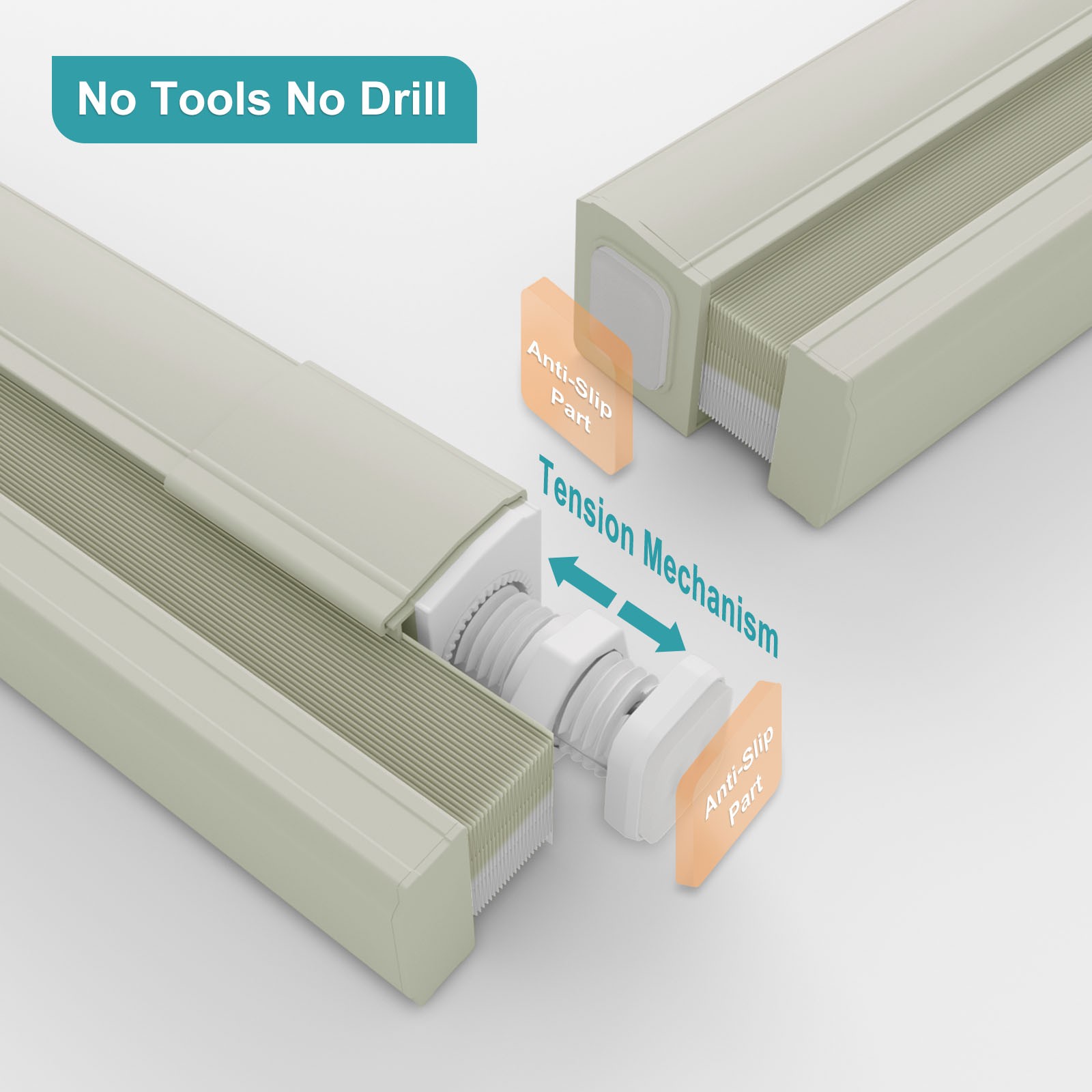 Blackout No Drill No Tools Cordless 1.5” Cellular Shades Honeycombs for Window