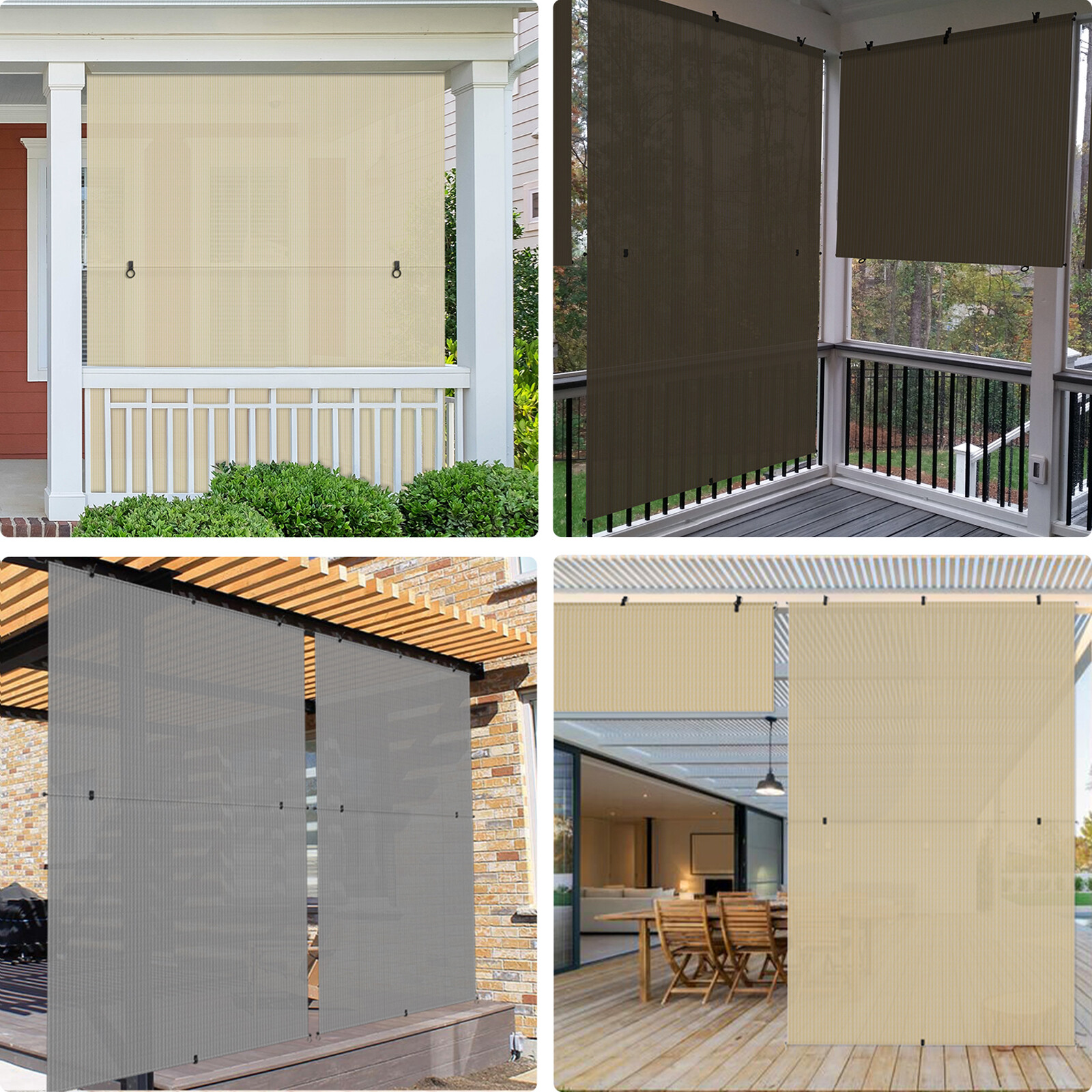 Roller Shade Roll up Shade Patio Porch Gazebo Home Office Pergola Fabric Blinds