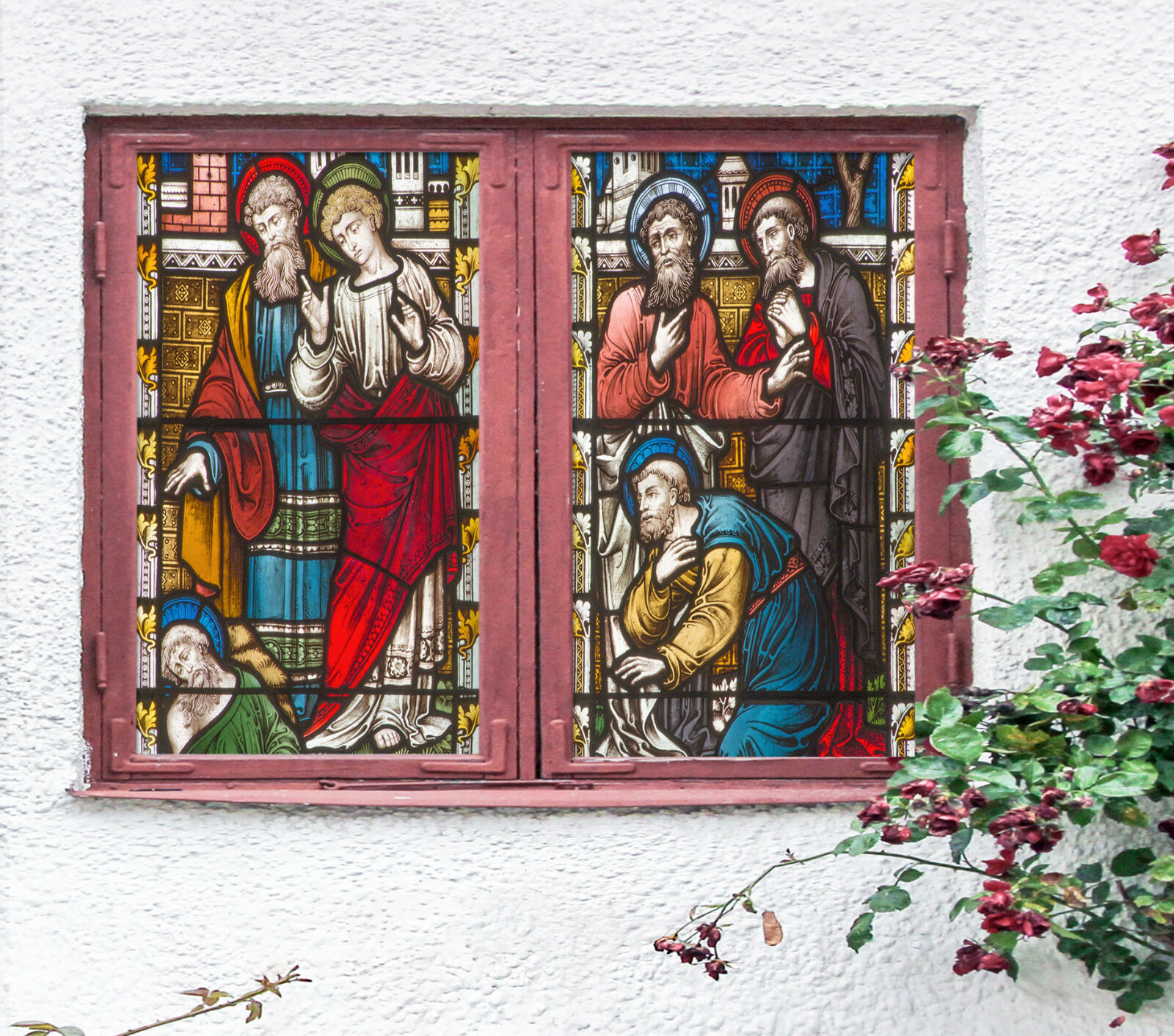 3D Leader Faith ZHUA353 Window Film Print Sticker Cling Stained Glass UV