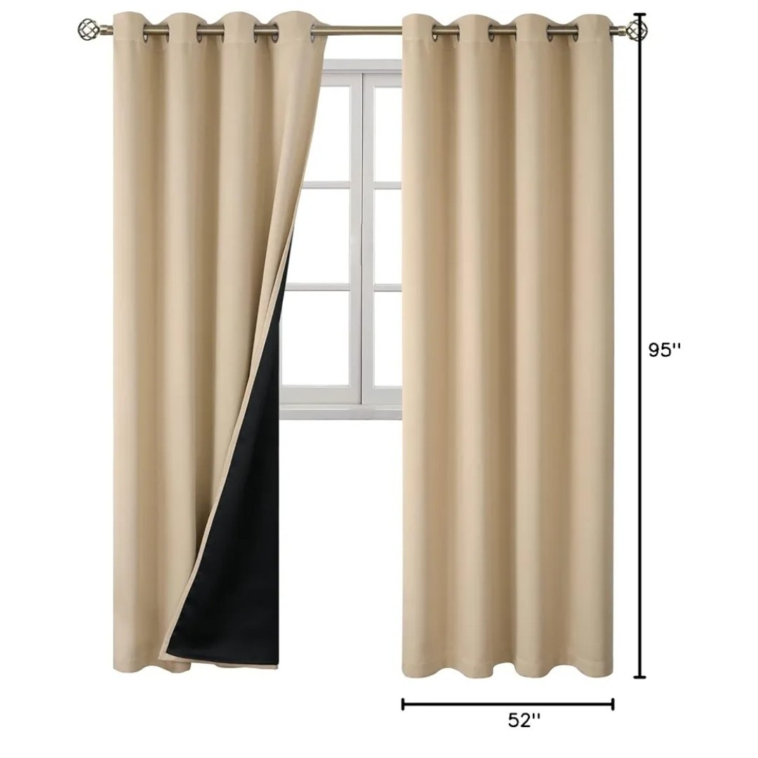 BGment 100% Blackout Curtains for Living Room 95 Inch Length 2 Panels,…