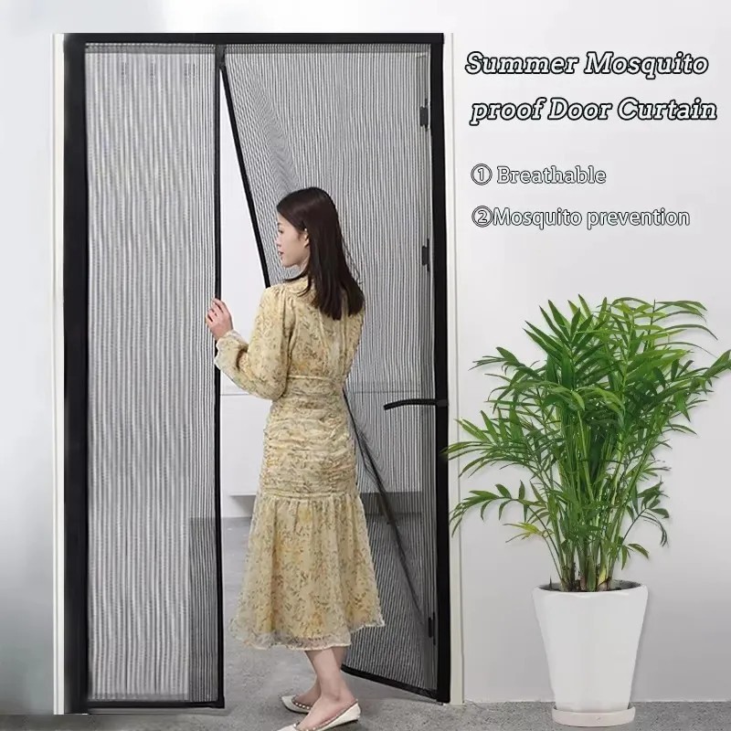 Magnetic Fly Screen Door Mesh Anti Mosquito Insect Curtain Auto Close 100x210cm