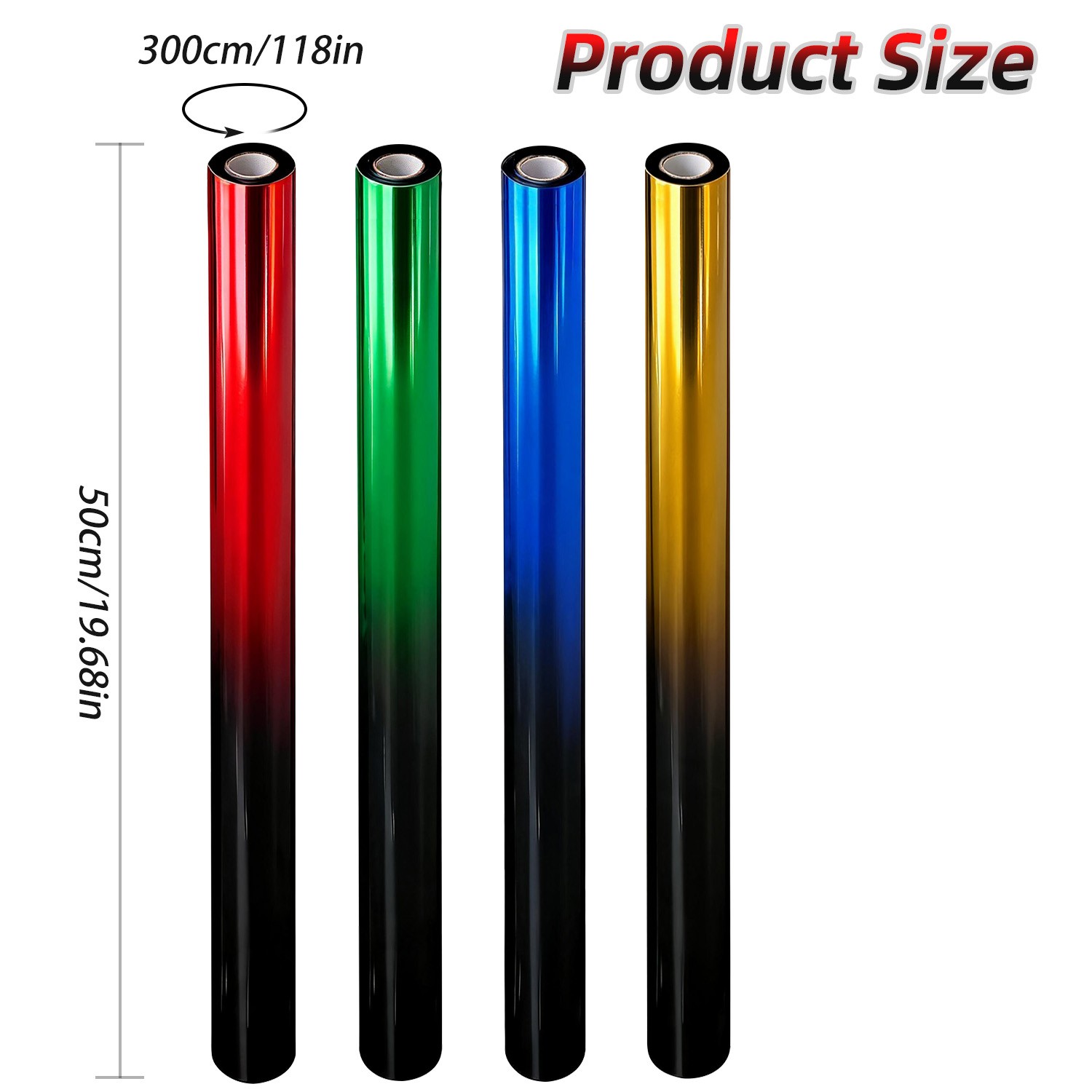 2-Color Gradients Car Window Tint Film, Windshield Sun Shade Film UV Protection