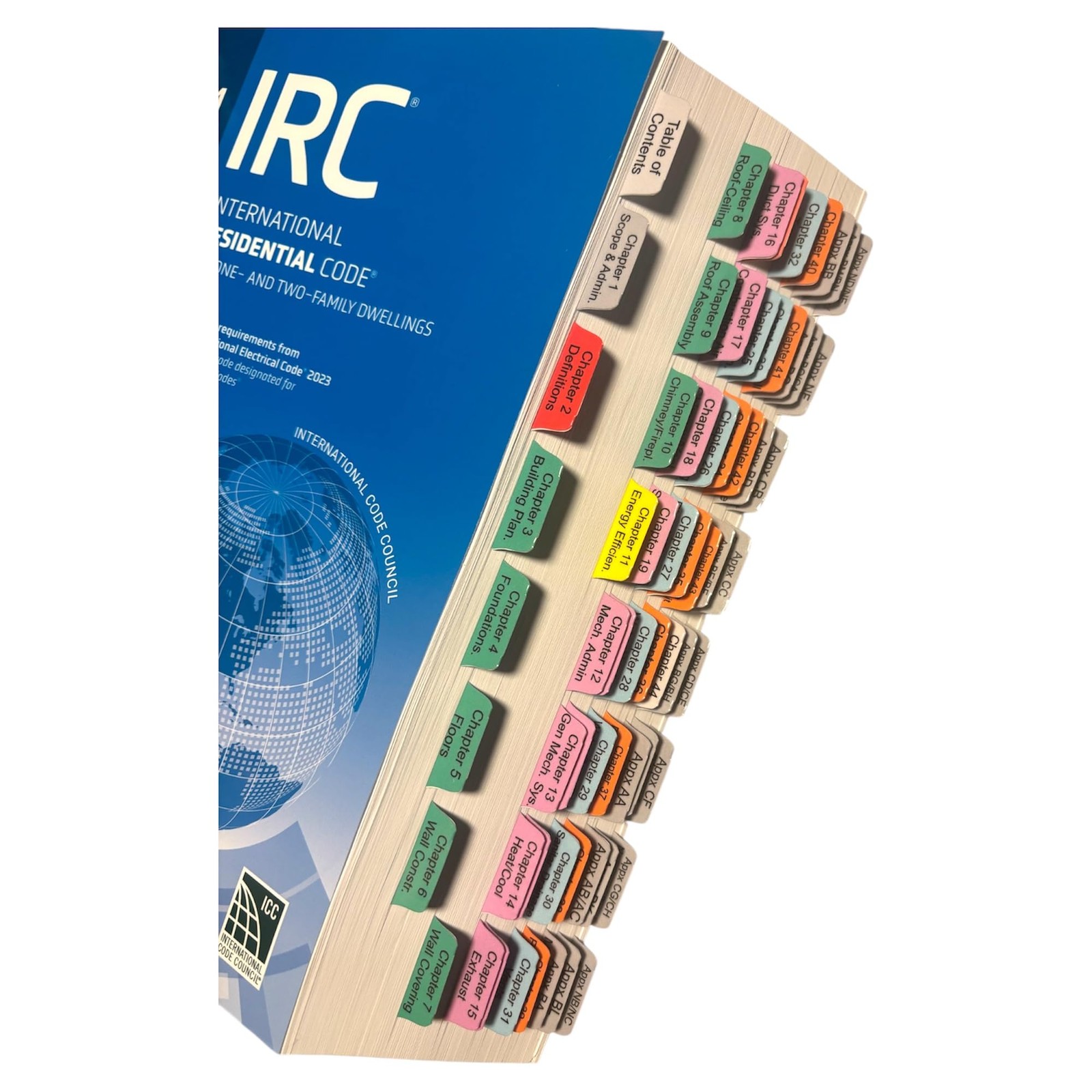 Book Tabs for The International Residential Code 2024. Laminated,…