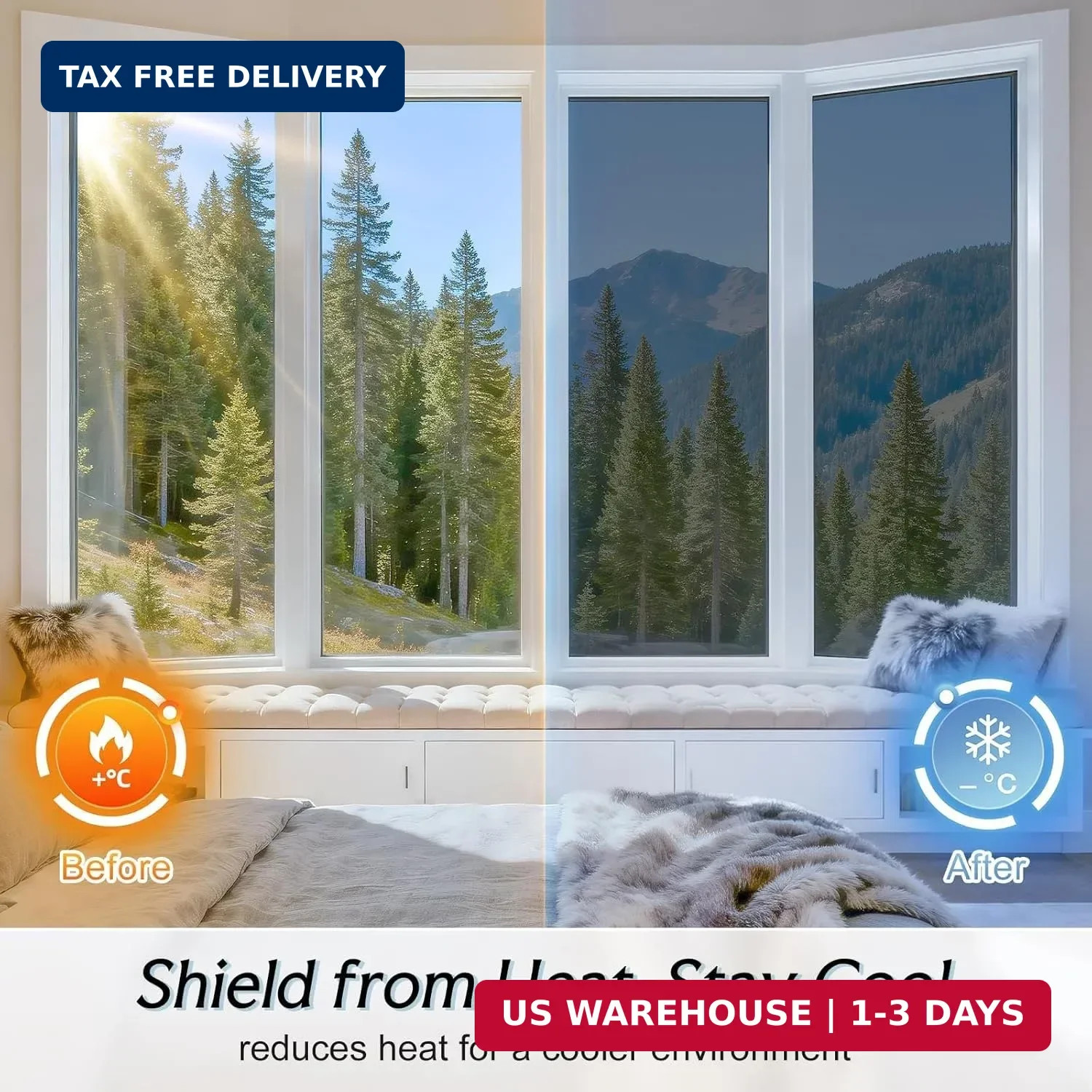 DOWELL One Way Window Privacy Film with Tools, Black Silver 17.5″ x 157.5″ | Win