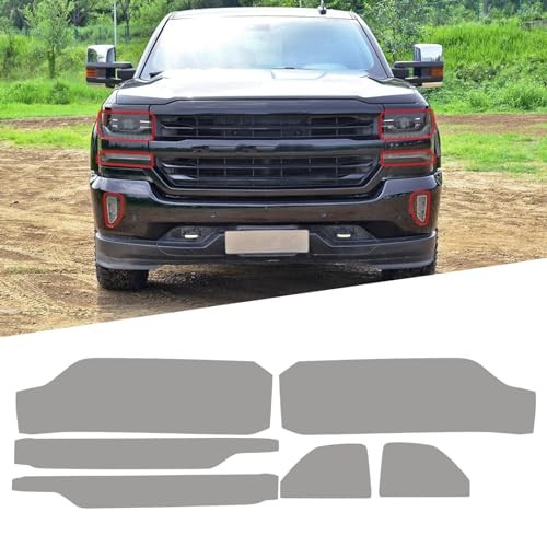 Compatible with 45% Dark Smoke Headlight Vinyl Tint Film Pre-Cut Overlay Wrap