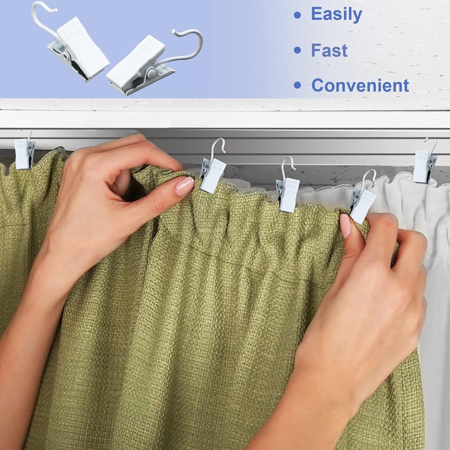 30-Pack Heavy-Duty Metal Hook Clips for Stylish Home Decor and Organization