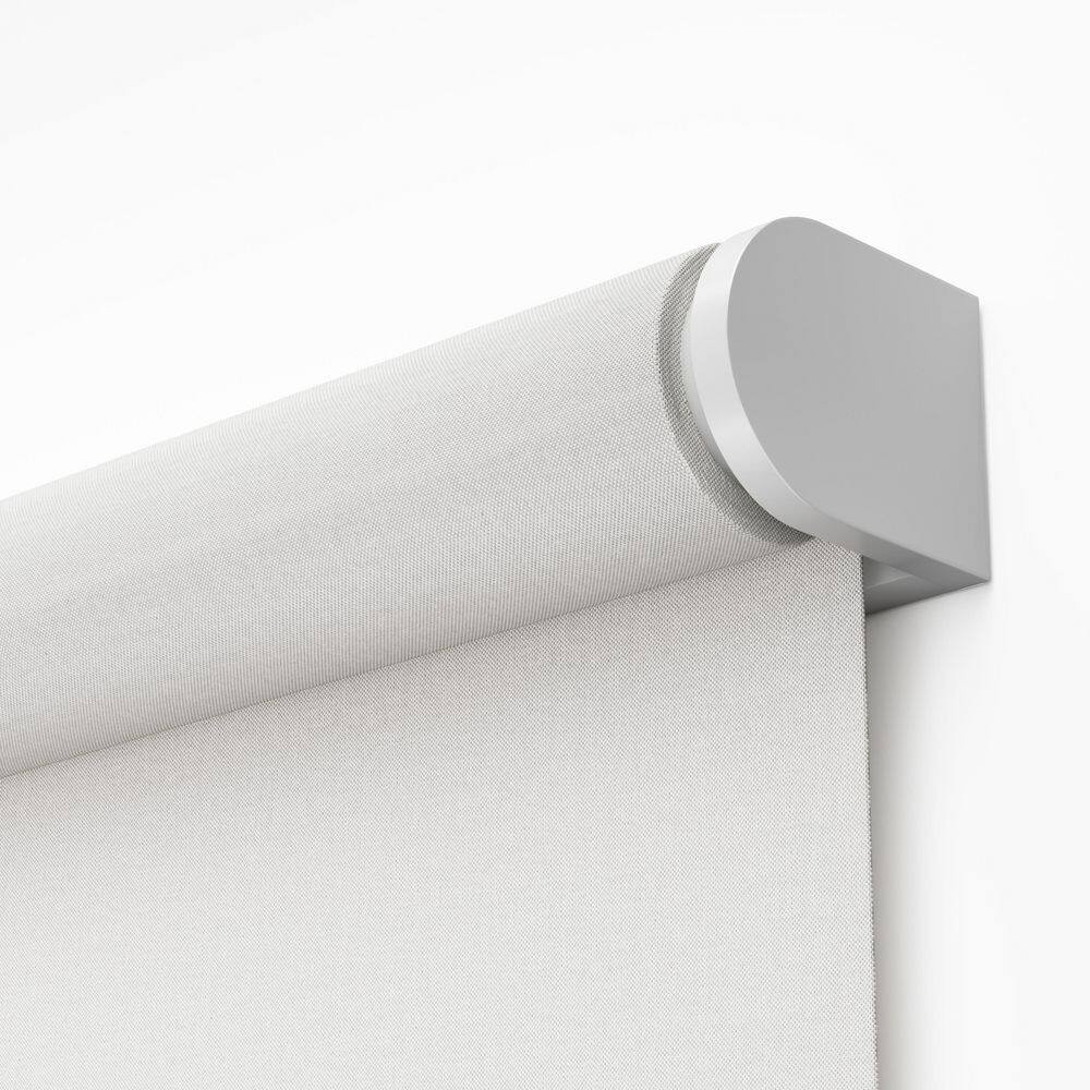 Smart Shade, Motorized Window Blind, White Hardware, Translucent White Fabric, 3