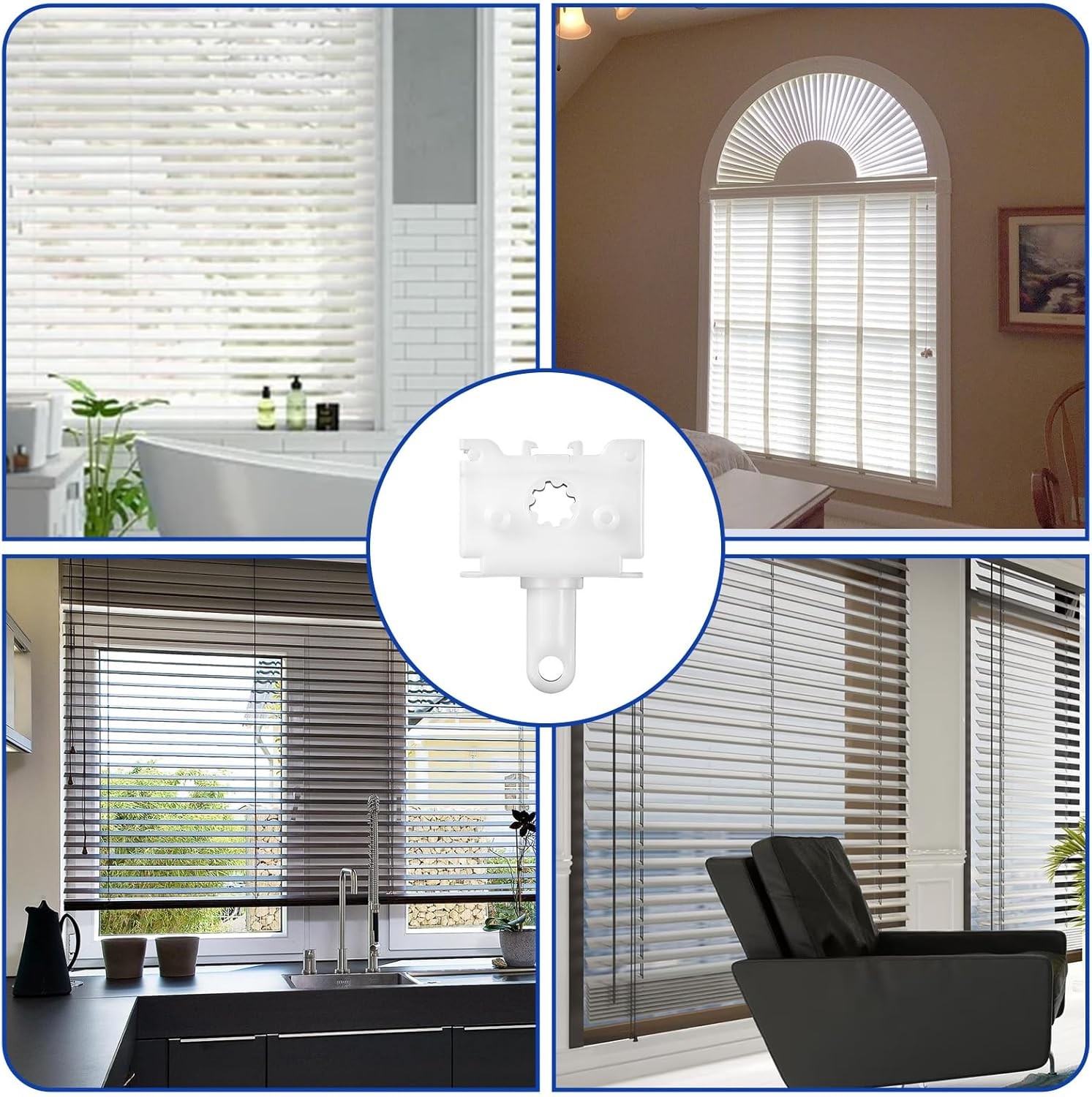 2 Pcs Vertical Blind Wand Control 3.15 inches x 4.72 inches, White