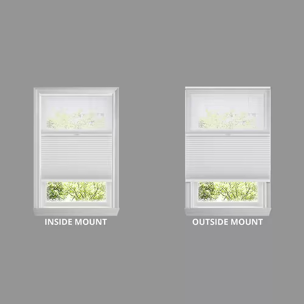 Snow Drift/Shadow White Day and Night Cordless Cellular Window Shades- 35 in W X