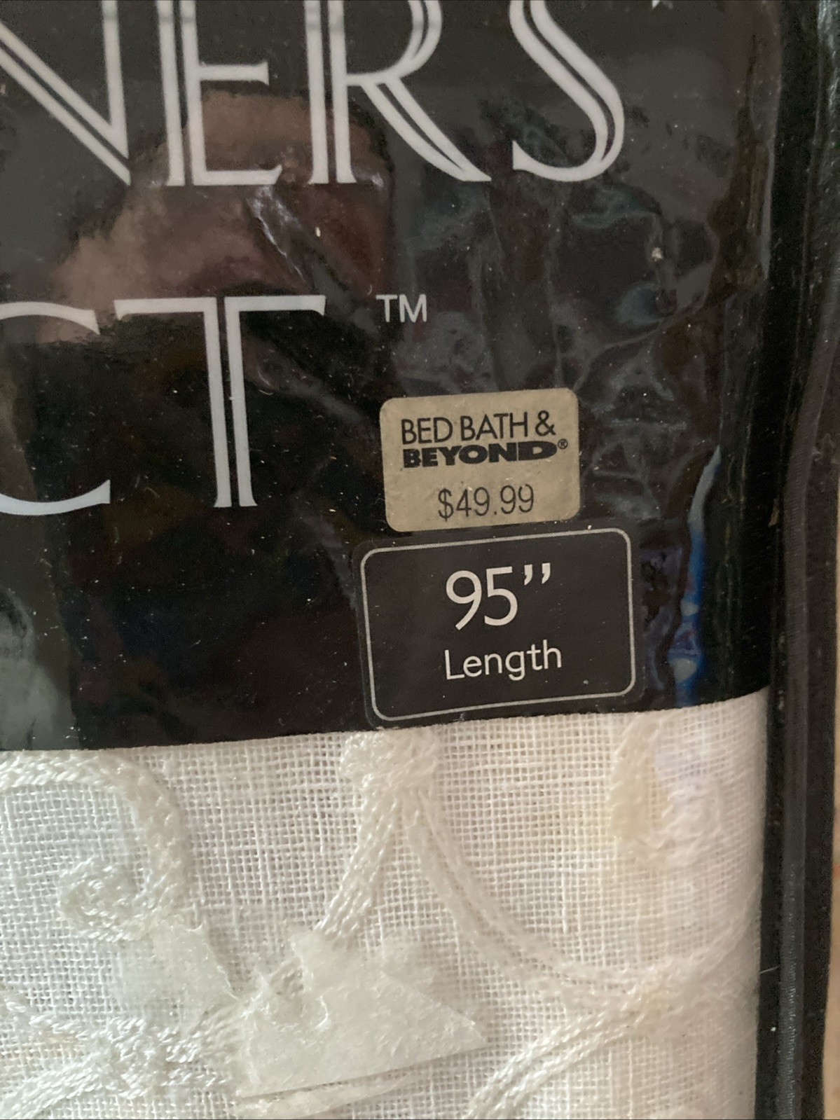 Designer Select Claudia Sheer Linen Gauze Embroidered Curtain Panel 95” Lot 2