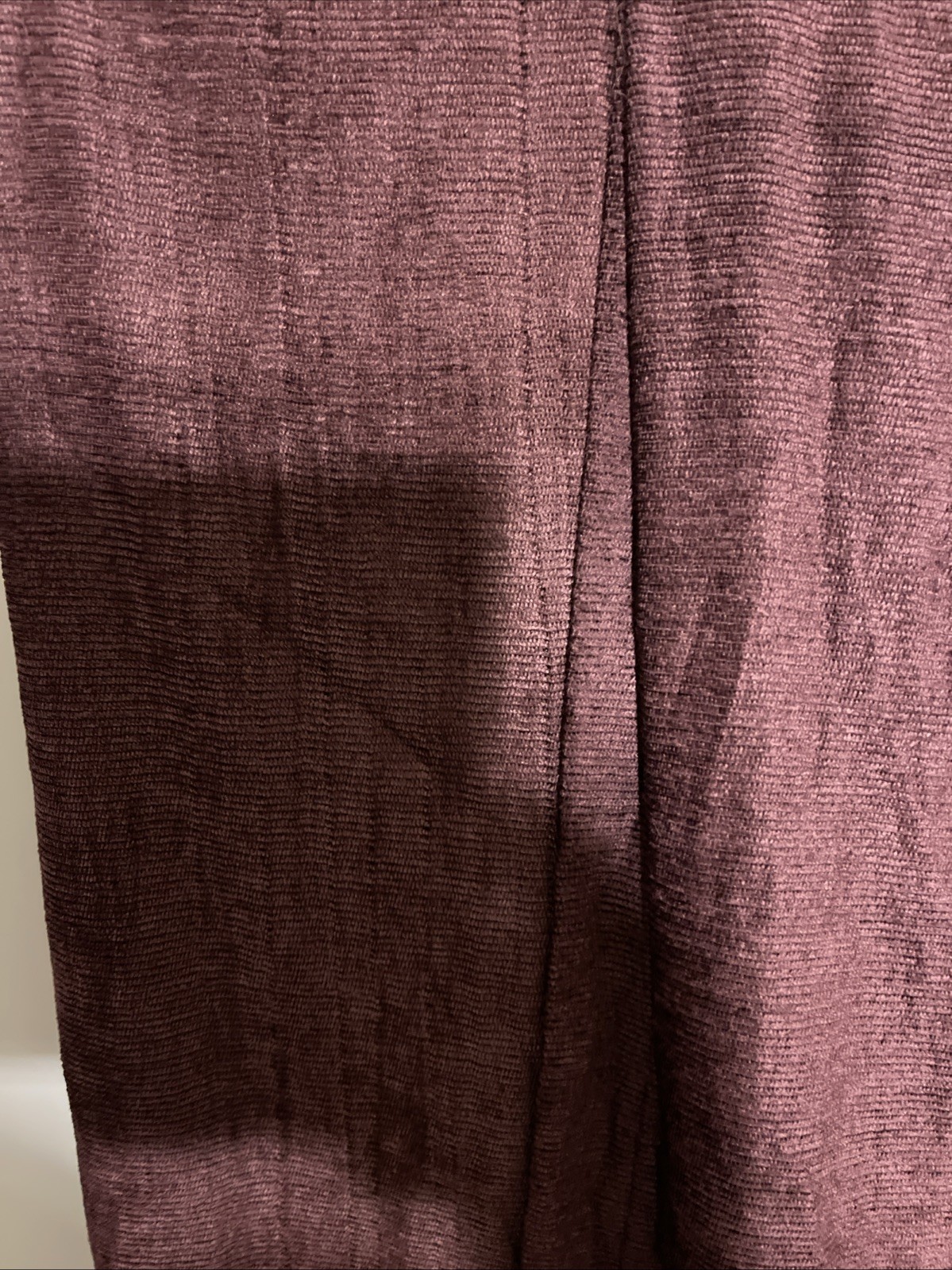 Pair Croscill Amethyst Eggplant Chenille 84”x 46 Curtain Panels Set of 2 Unlined
