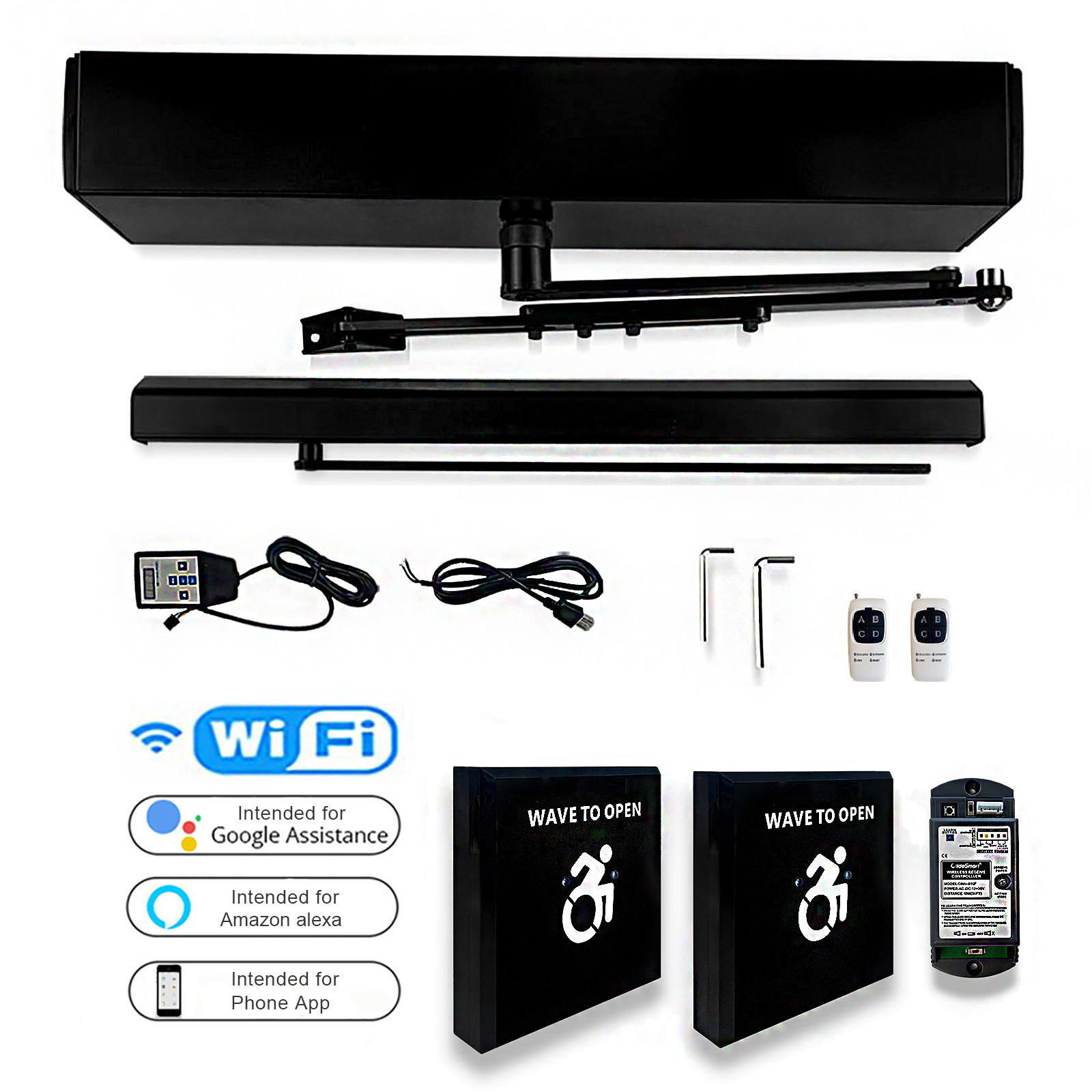 Olide 120B Automatic Swing Door Opener with Wireless Large Non-touch Switch