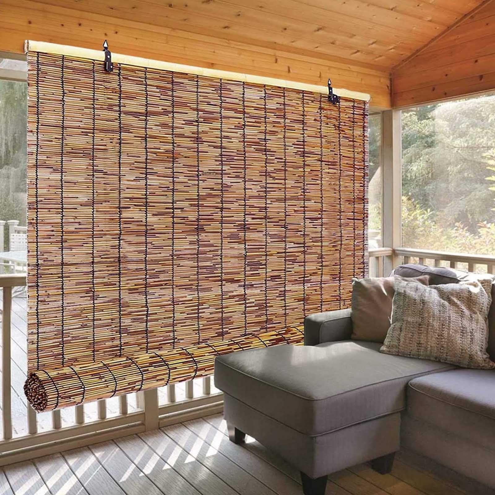Patio Shades Roll Up Outdoor, Bamboo Blinds for Outdoor Patio, Thernal Insula…