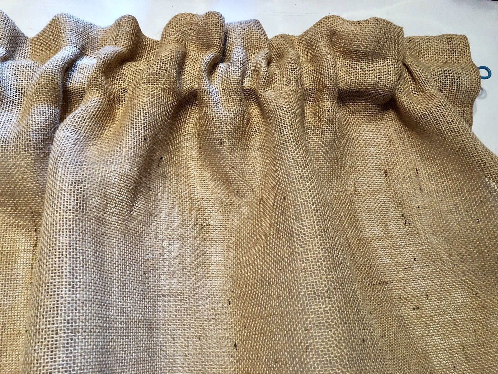 Burlap Valance, Rustic, 52″W X 15″L Primitive, Farmhouse Decor, Custom options