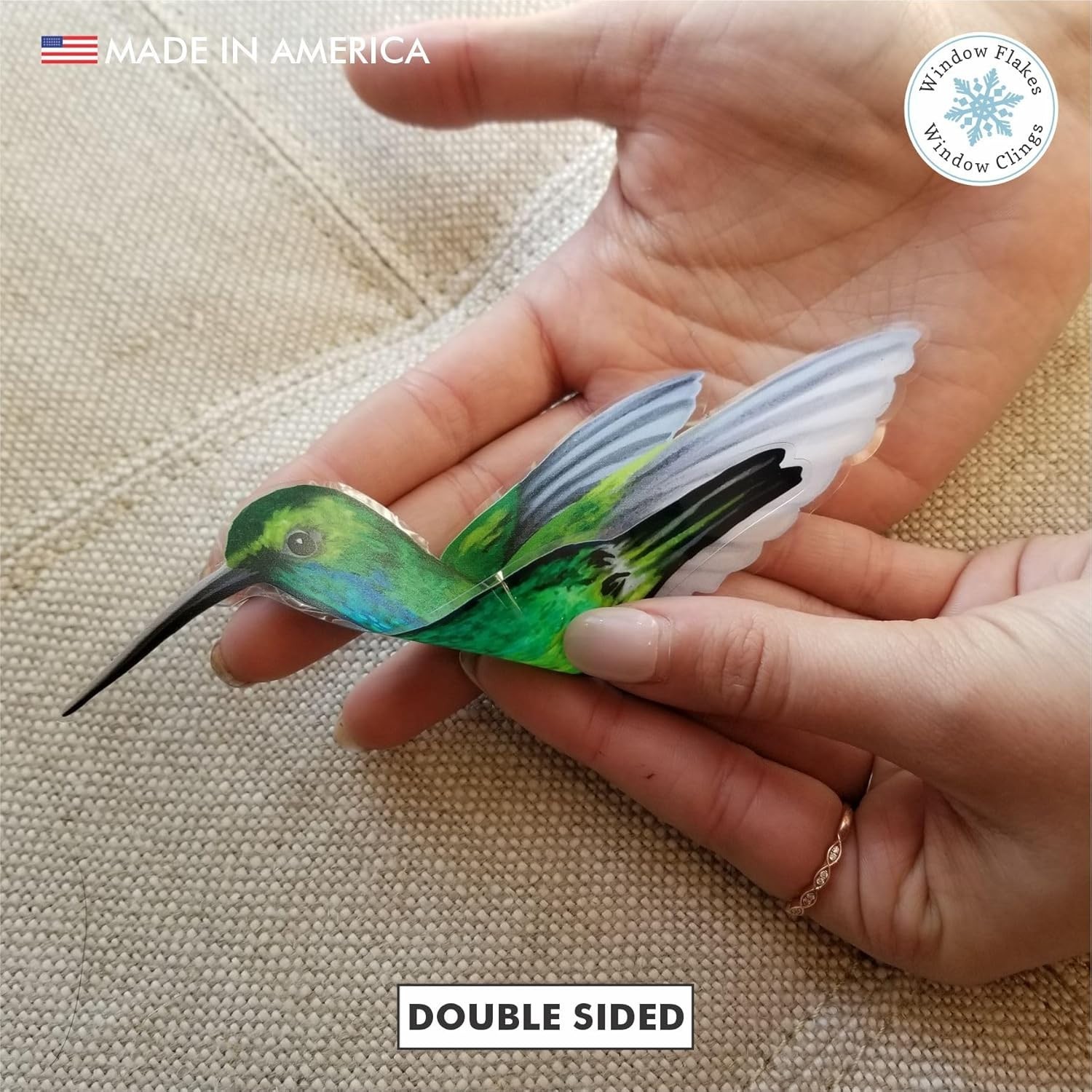 4 x Hummingbird Window Clings for Glass Safety on Doors, Windows and Panels. …