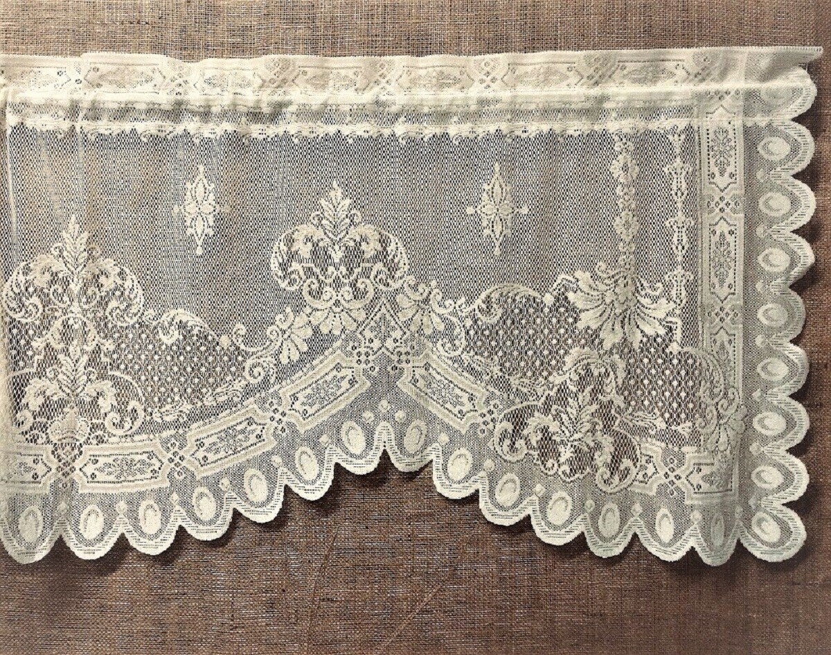 Versaille Lace Window Valance 60″ x 21″ Ecru Bedroom Livingroom Diningroom