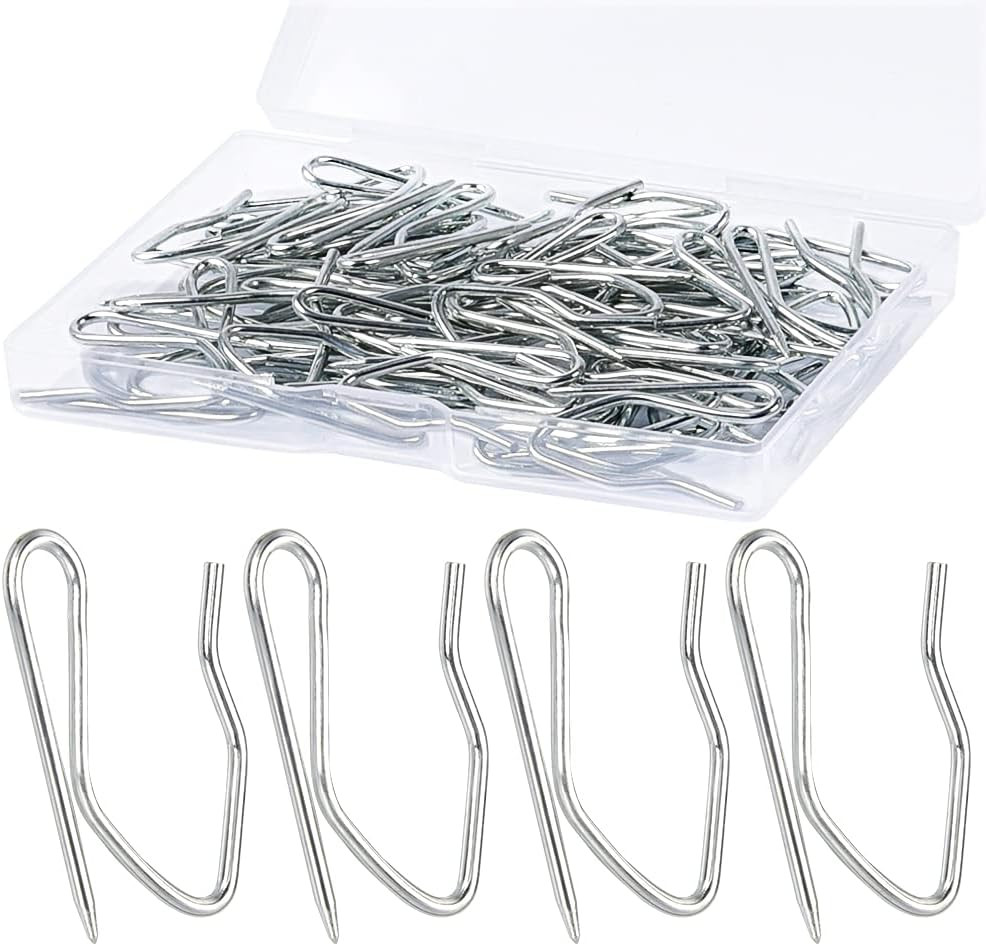 140 Pcs Metal Curtain Hooks S Shaped Drapery Pins Stainless Steel Curtain Clips