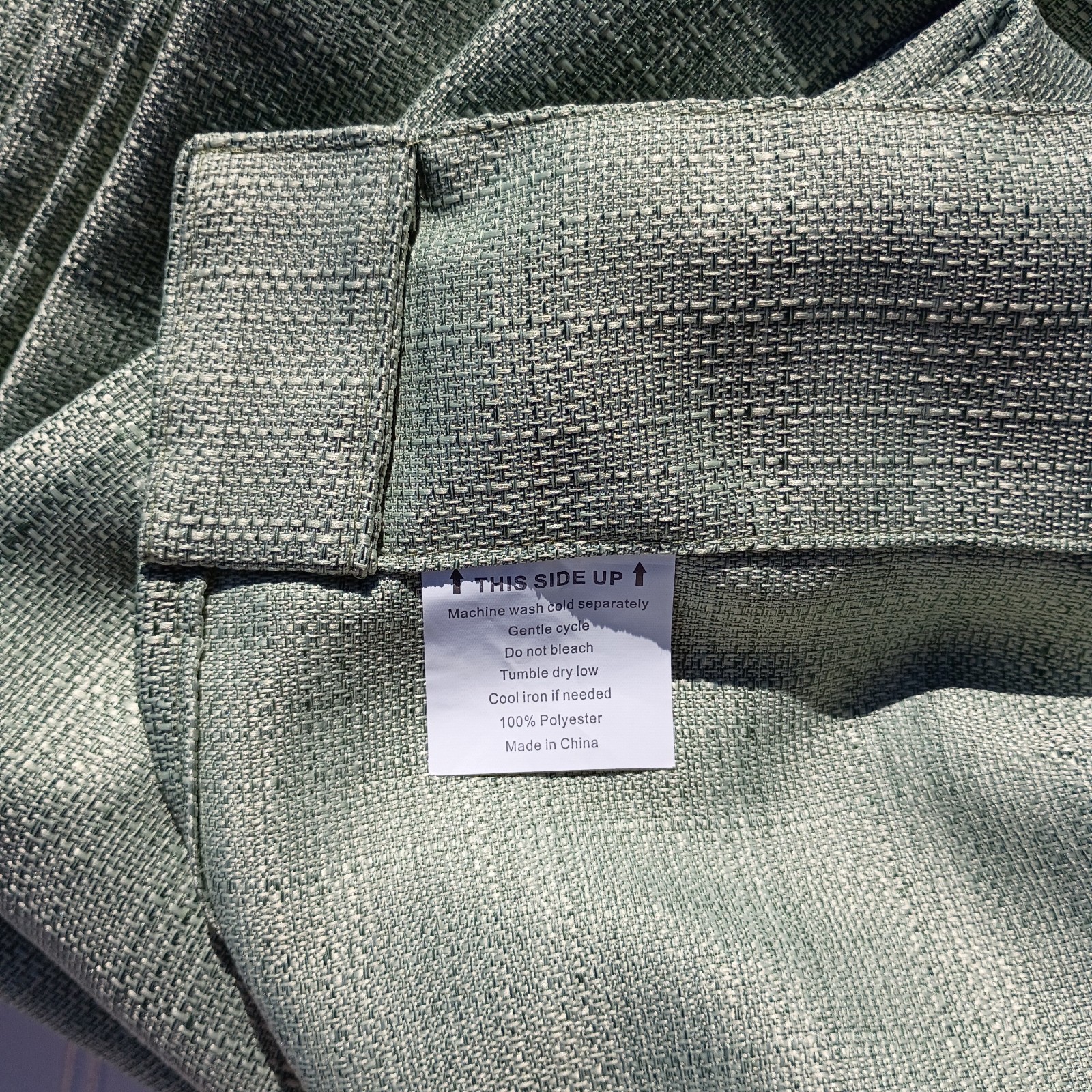 Jinchan Curtain Panels Green Linen Textured Curtains 38 x 96 Rod Pocket Drapes