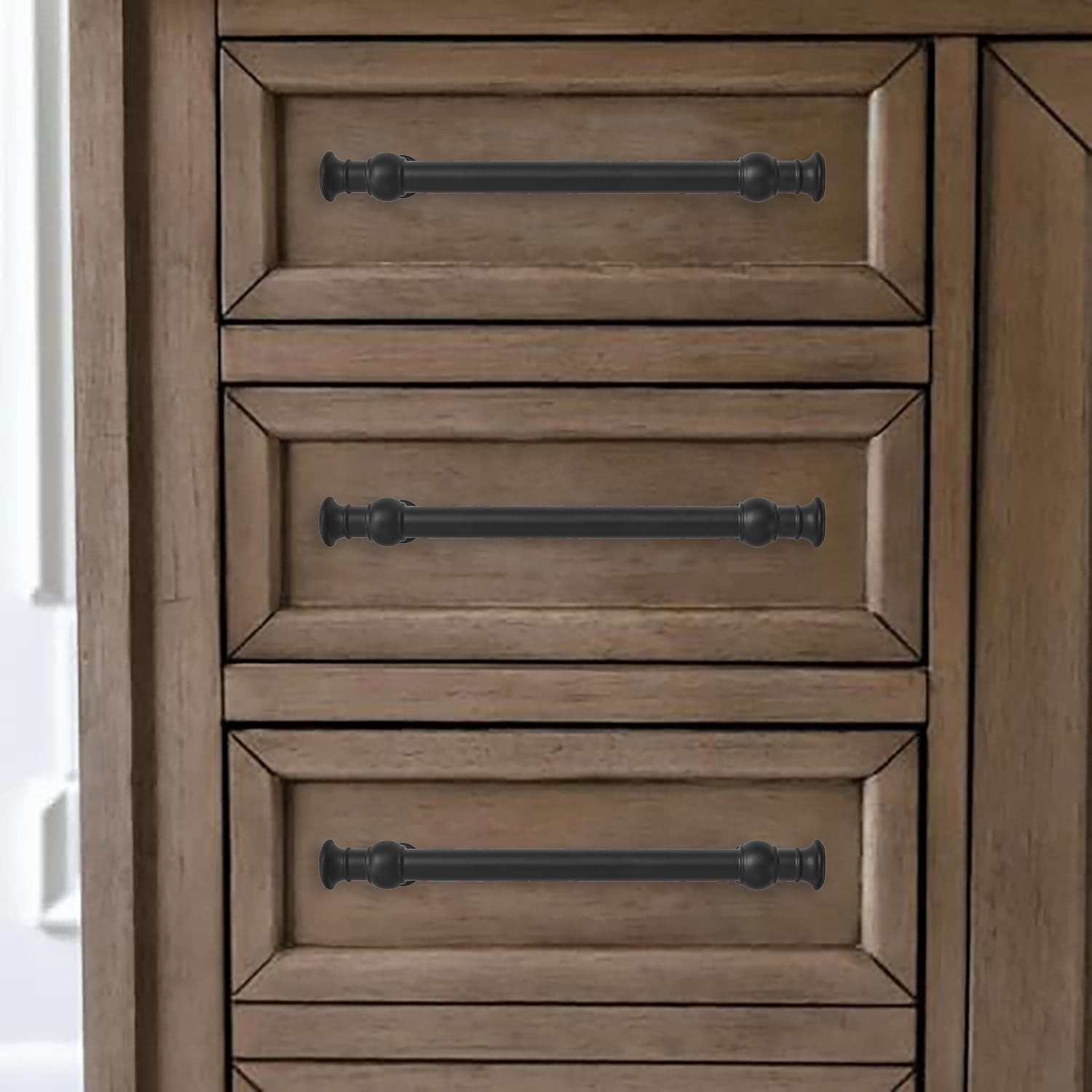 2 Pack 12 Inch Hole Center Matte Black Cabinet Pulls-Heavy Duty Solid Cabinet…
