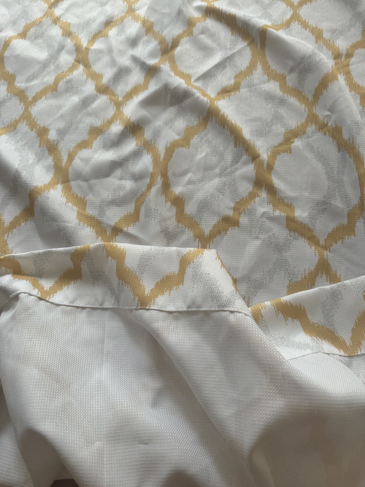 The Big One Yellow Moroccan Pattern Curtain Drapes 84” By 40” Grommet