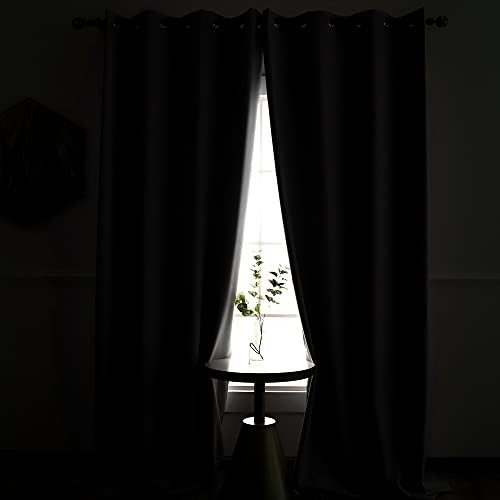 Blackout Curtains for Bedroom 2 Panels Set Room 45″W x 52″L (Pack of 2) Coral