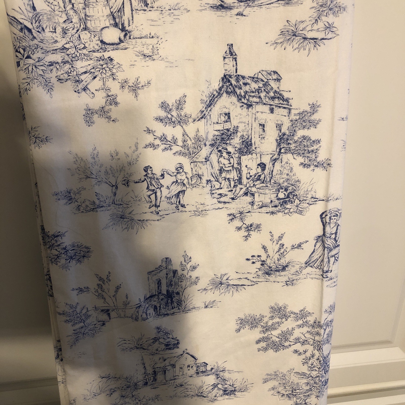 Country Curtains Pair Classics Blue Toile Unlined Curtain Panels 48x 63