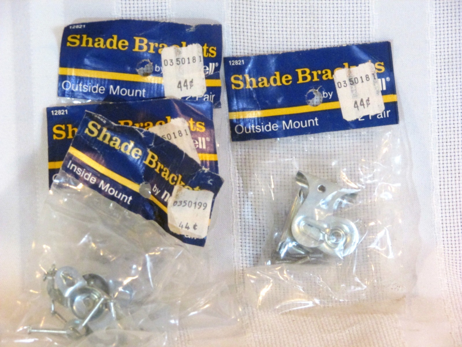 8 Pair Total Vintage Newell Window Shade Brackets Inside & Outside Mount