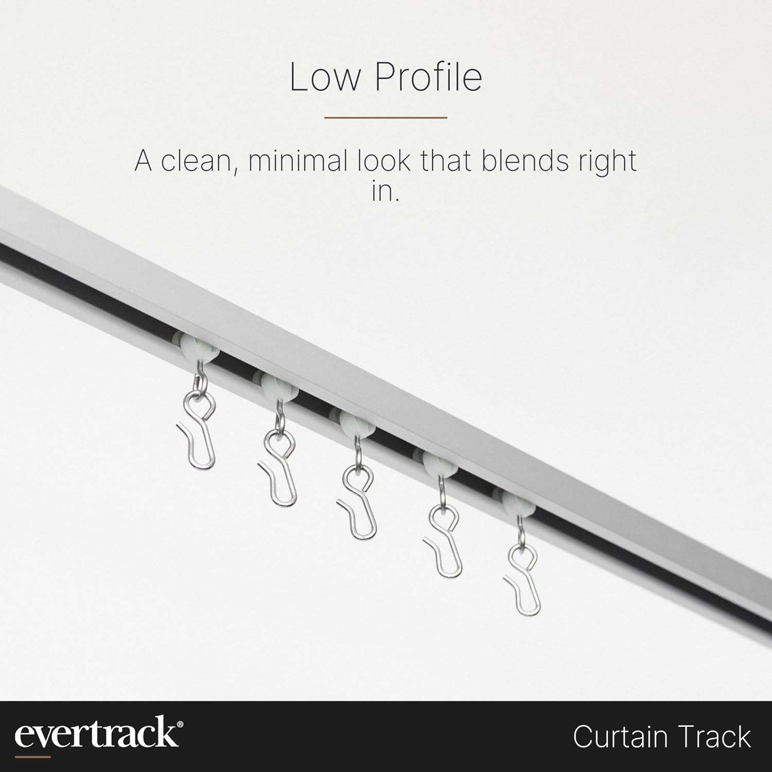 Curtain Track – Ceiling Mounted Curtain Rail for Curtains, Drapes, and Room Divi