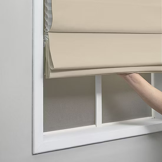 Insulating Energy Saving Cordless Blackout Roman Shade 39×72″ Khaki