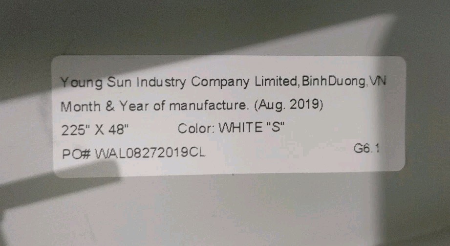 Young Sun Industry Company Ltd Window Blinds/22.5″ x 48″/White/No Hardware