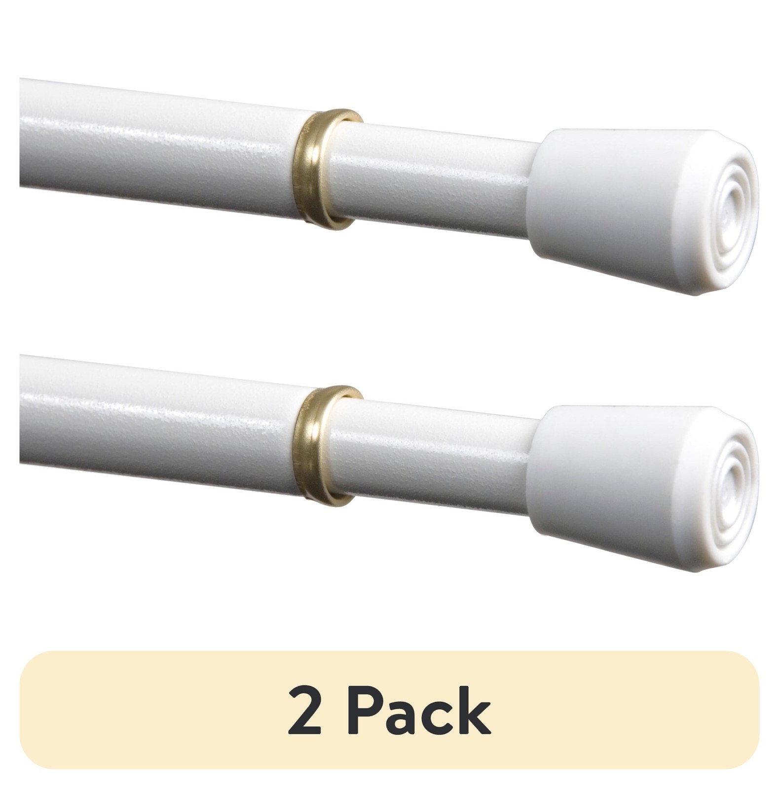 28-48 Inch Adjustable Spring Tension Curtain Rod, 7/16 In. Diameter Steel Tube,