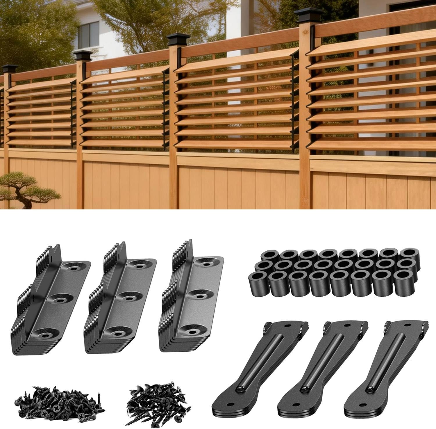 Louver Kit Metal,Heavy Duty Complete Set for Louver Shutters, Outdoor Blinds, De
