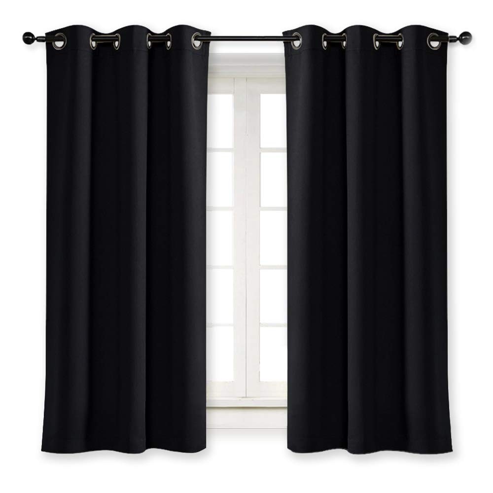 Black Out Curtain Panel Shade Solid Energy Efficient Eyelet Top Window Blind …