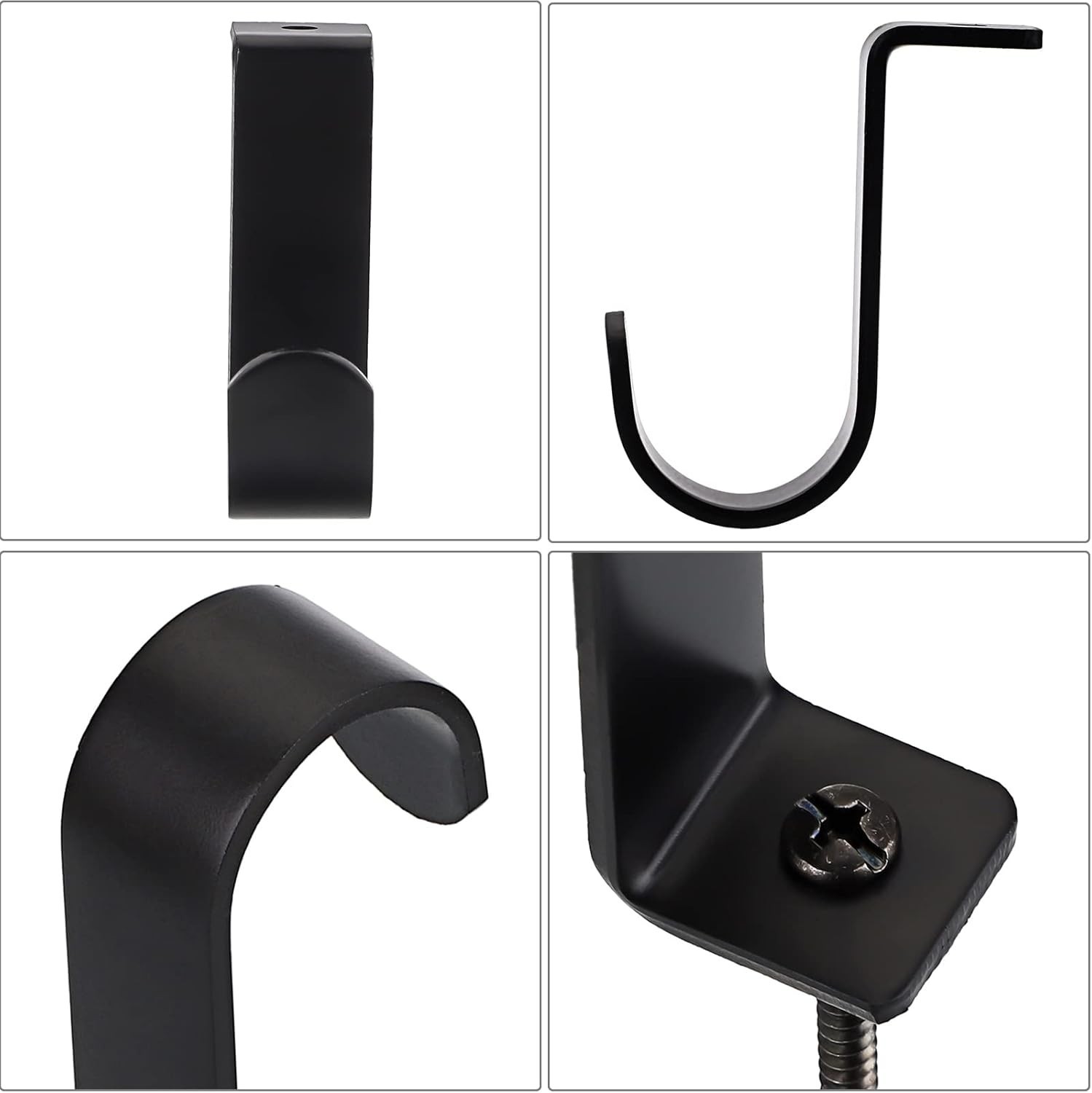 3Pcs Ceiling Mount Curtain Rod Brackets Metal Single Ceiling Curtain Rod Holder