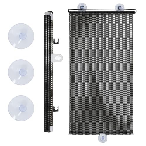 Roller Blinds with Suction Cups Sun Blocking Shades for Windows and Doors