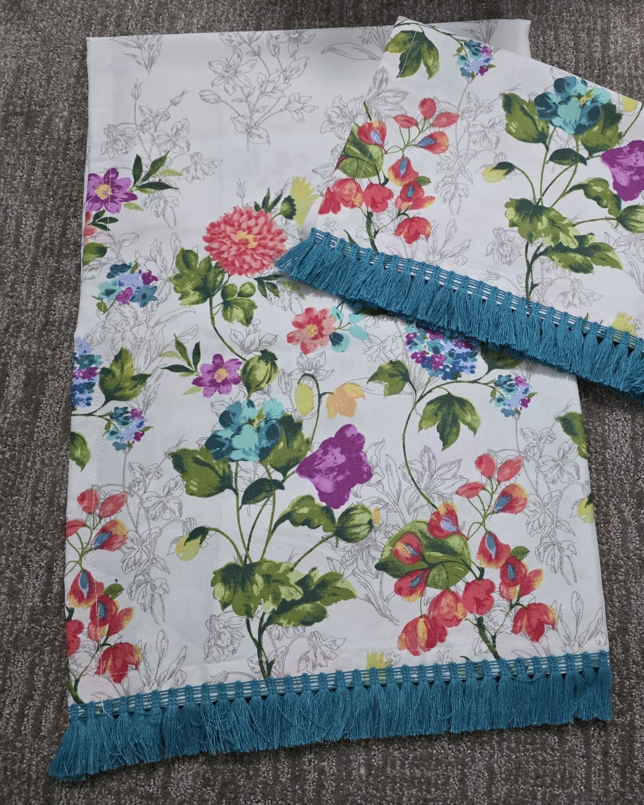 The Pioneer Woman 2 Blooming Bouquet Curtain Panels Cottagecore Farmhouse Floral