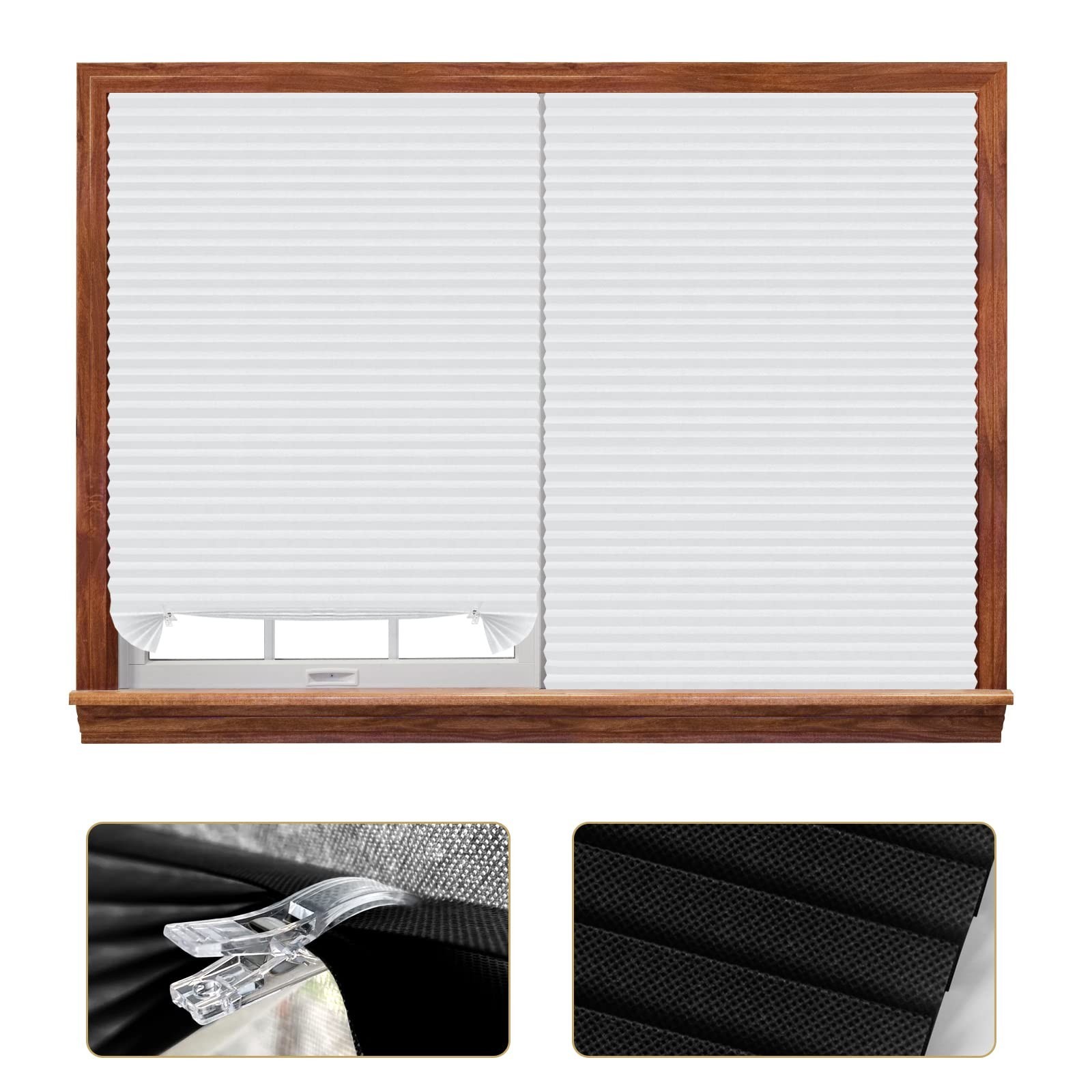 Stick on Blinds for Windows, No Drill Temporary Glass Door Window Blinds Self…