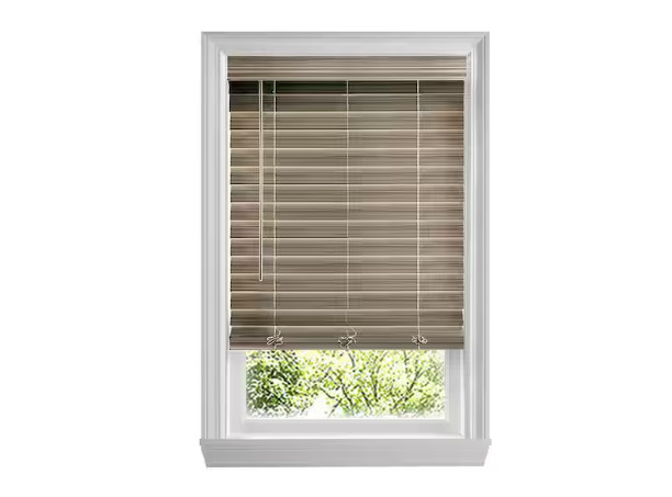 Home Decorators Driftwood Gray Cordless Faux Wood Blinds 35×64 2.5in Slats