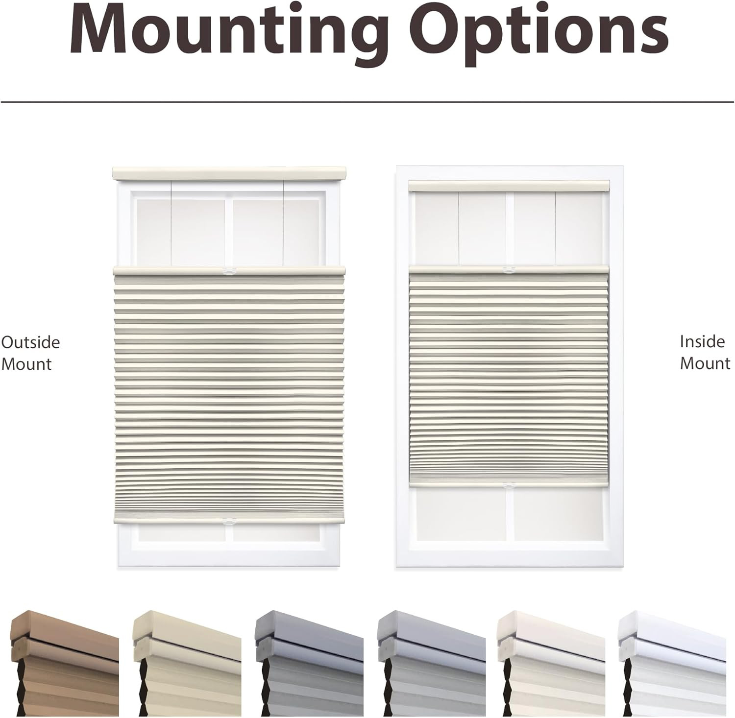 Cordless 1.5″ Blackout Cellular Shade, Top Down Bottom Up, Ivory, 66.5″ W X 72″