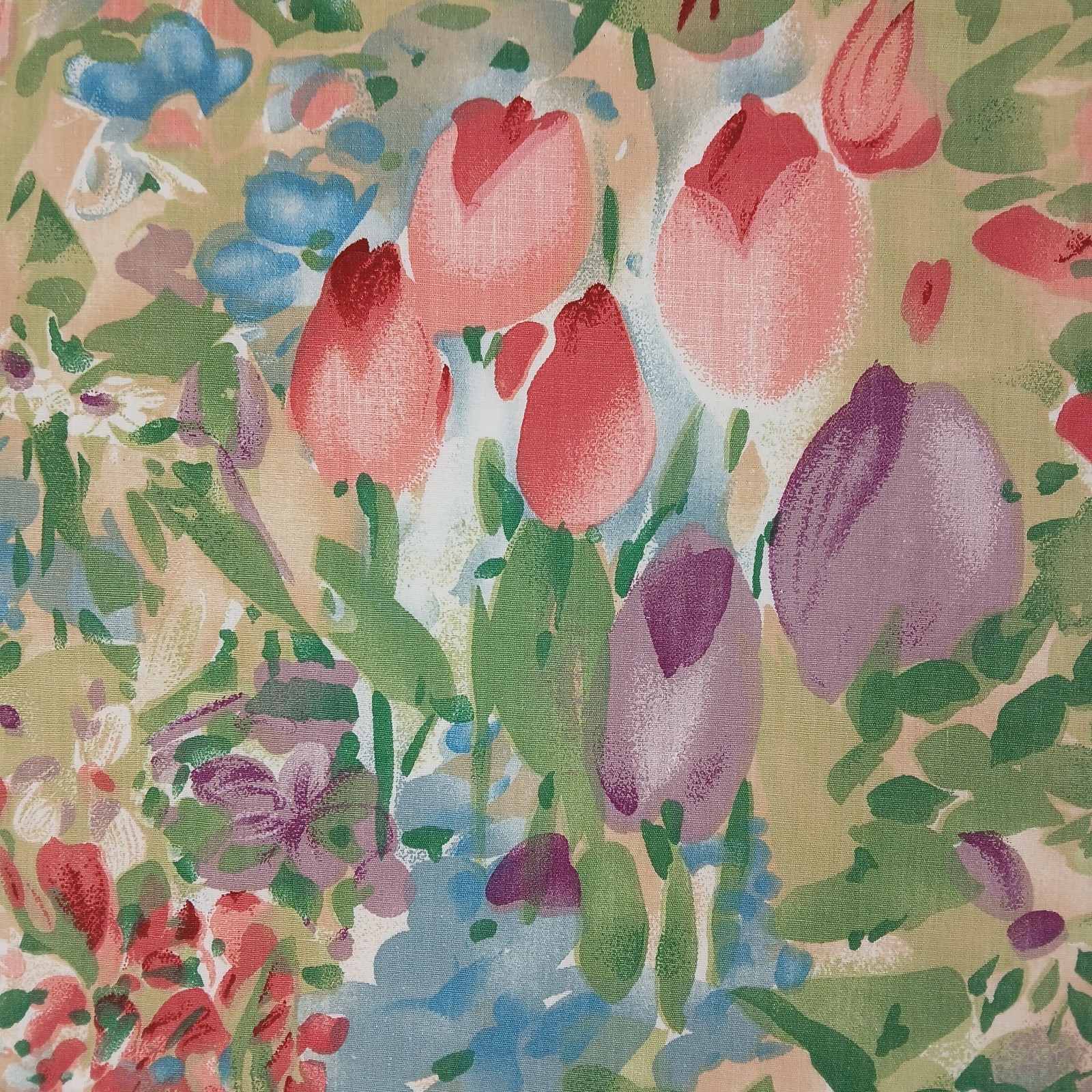 Croscill Window Scarf Valance Cottage Fabric Floral Blue Purple Pink Pair 142×42