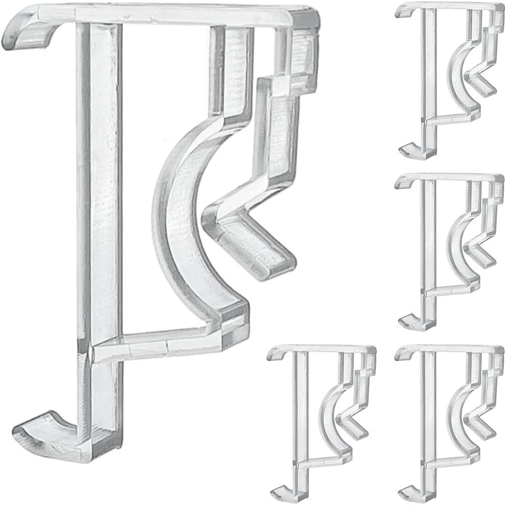 Eco-Friendly Valance Clips – 5 Clear Plastic Holders for 2-Inch Blinds