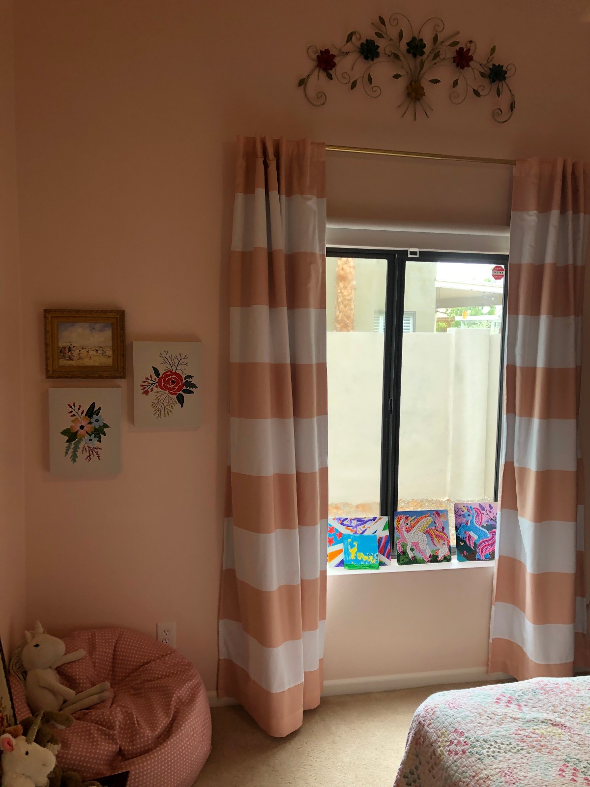 95″ Blackout Curtains 2 Panels Target Pillowfort Rugby Striped Pink/Peach