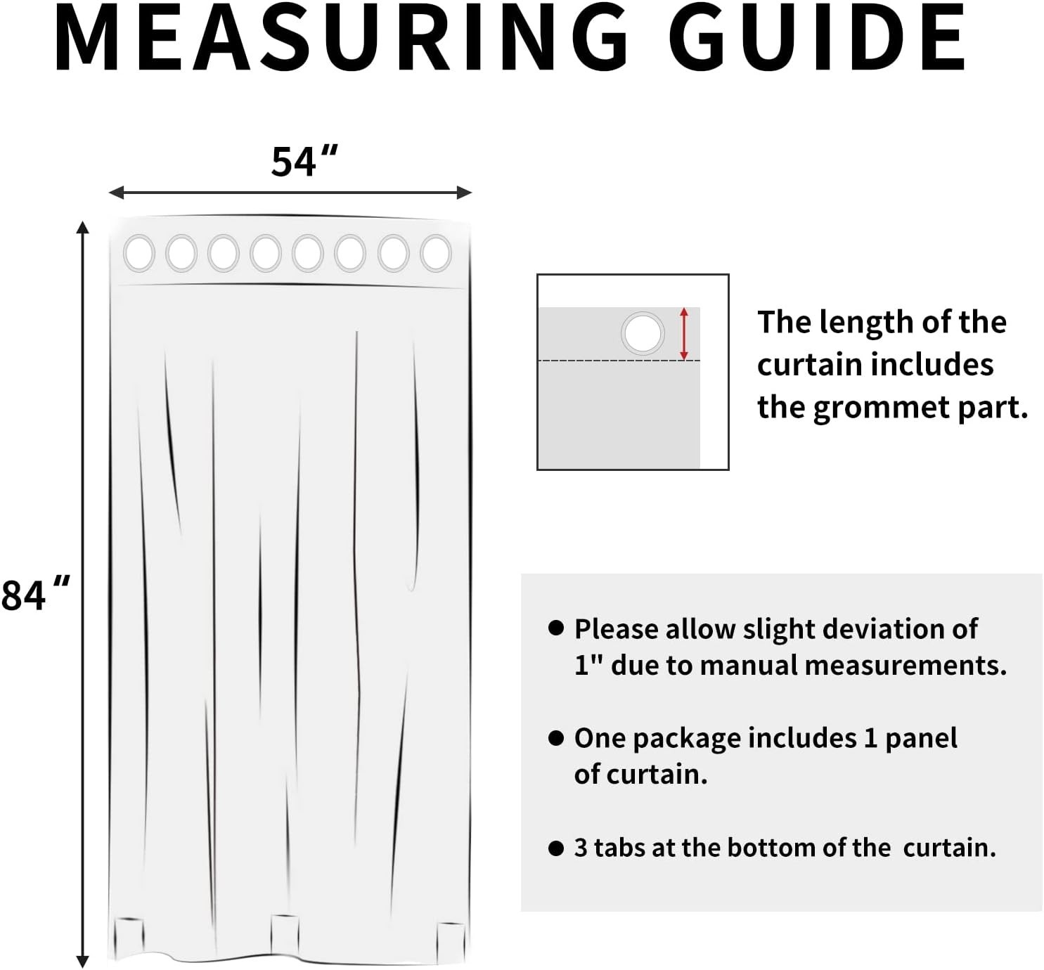 54×84 Inch Windproof Curtains for Patio & Gazebo, Grey Waterproof Design
