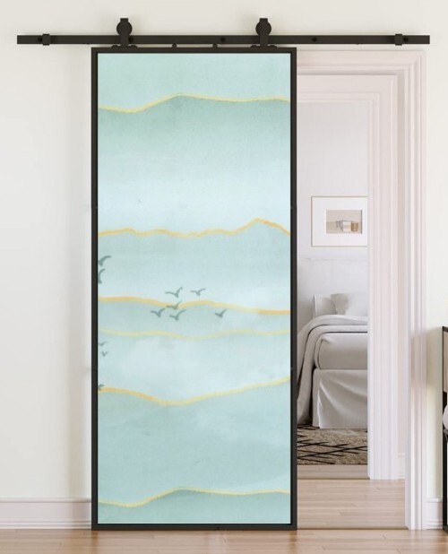 Privacy Window Film ~ Frosted Window Sticker ~ 17.7″ x 78.7″ ~ MARBLE LANDSCAPE