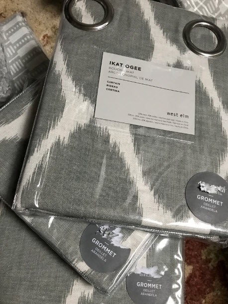 West Elm Ogee Drapes Set 2 Charcoal 48x 84 Curtains Pole Top Pair