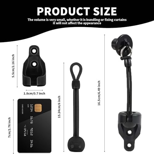 New Bungee Kit + End Caps Universal Replacement Mounting 2 pack, Black