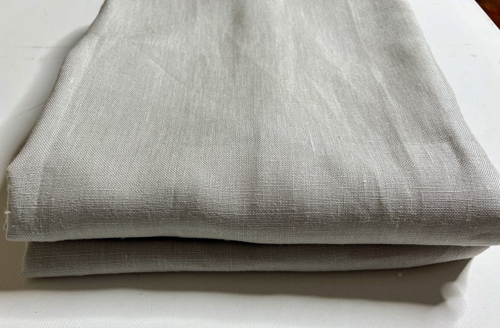 Restoration Hardware Opaque Belgian Linen Drapery RP 50″W x 84″L Mist NEW $215