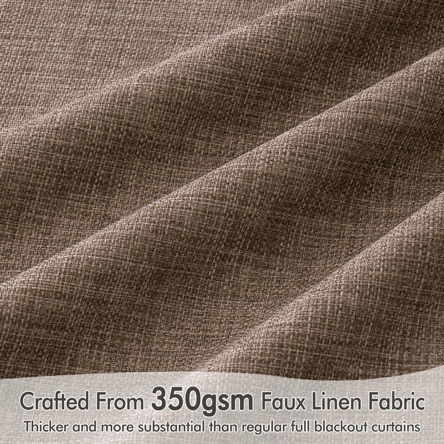 MIULEE 100% Blackout Curtains 90 Inch 50″W x 90″L (Pack of 2), Dutch Cocoa